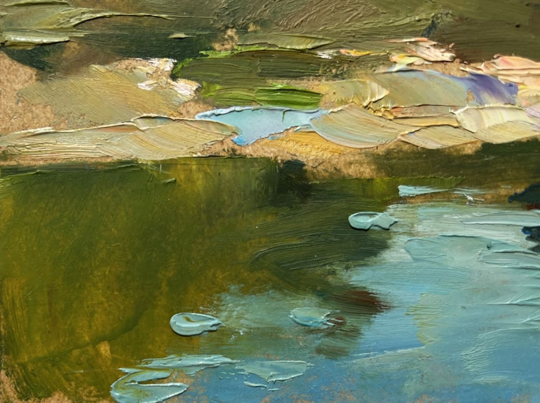 Oil painting Forest in the reflection of the river Yuriy Suprunchuk - 5