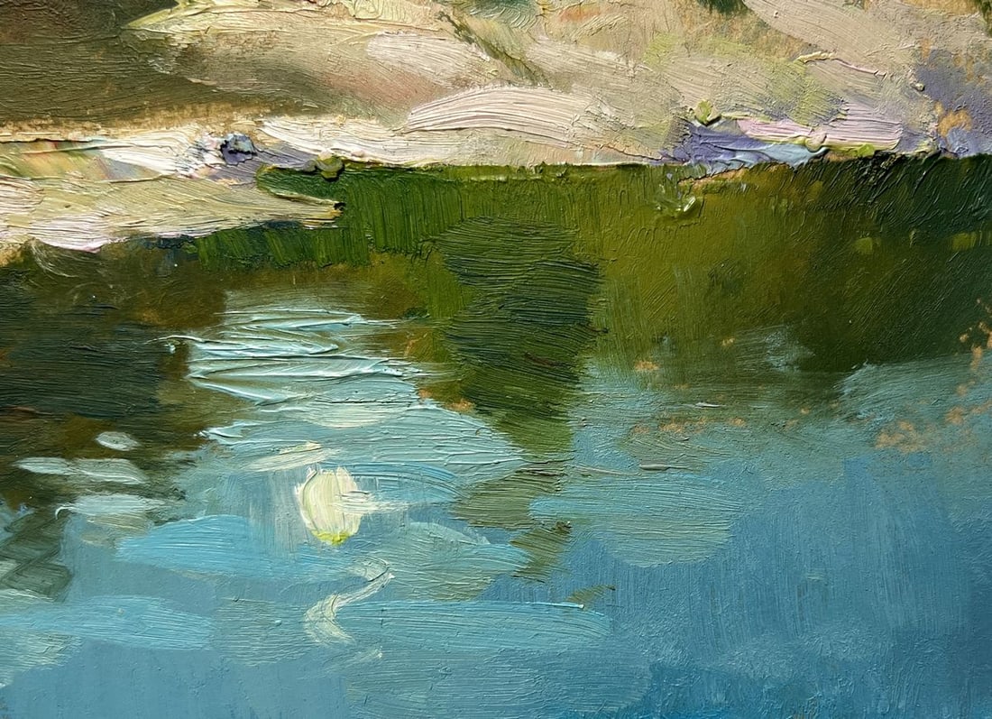 Oil painting Forest in the reflection of the river Yuriy Suprunchuk - 7