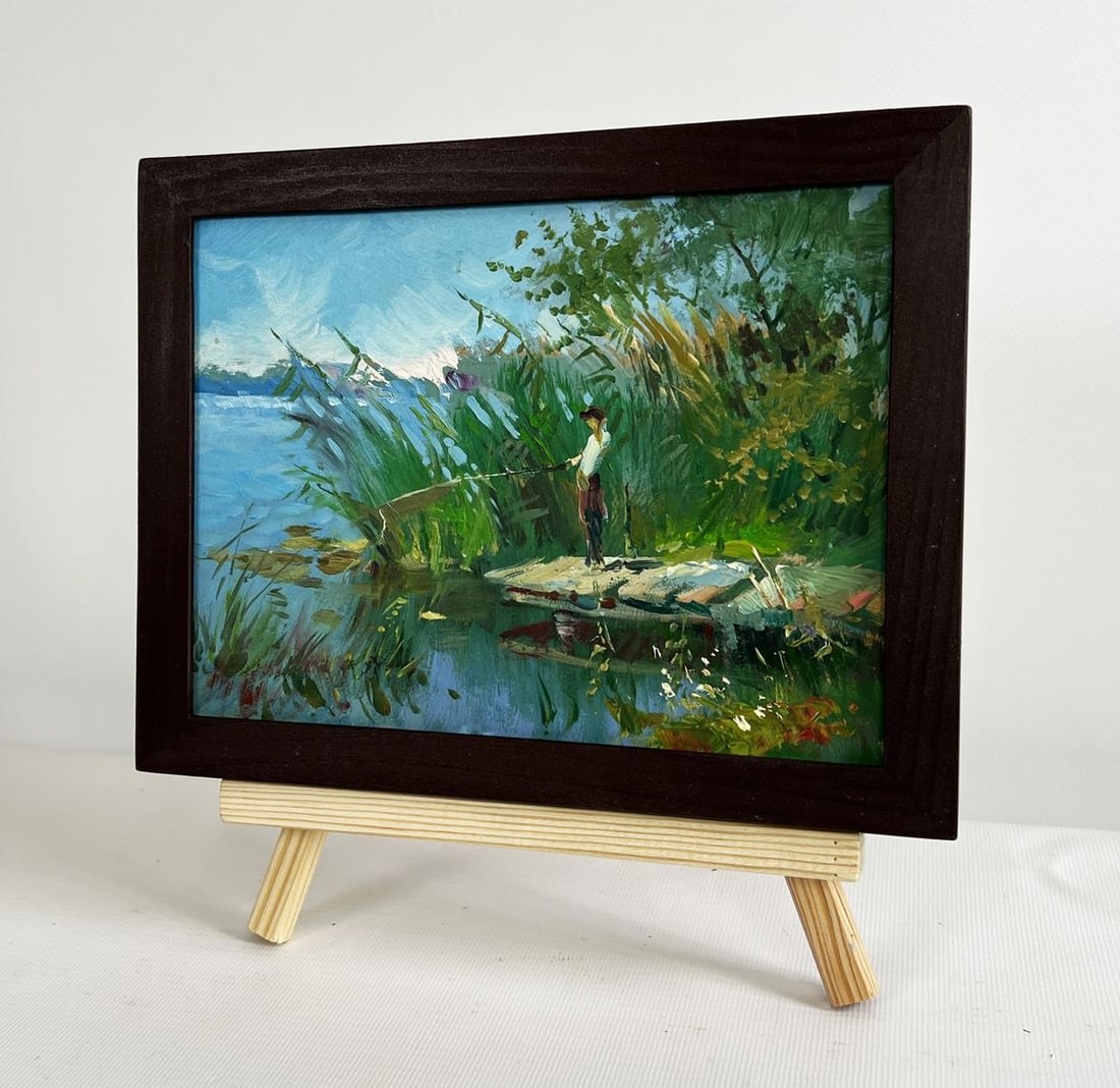 Oil painting Good fishing catch Yuriy Suprunchuk - 2