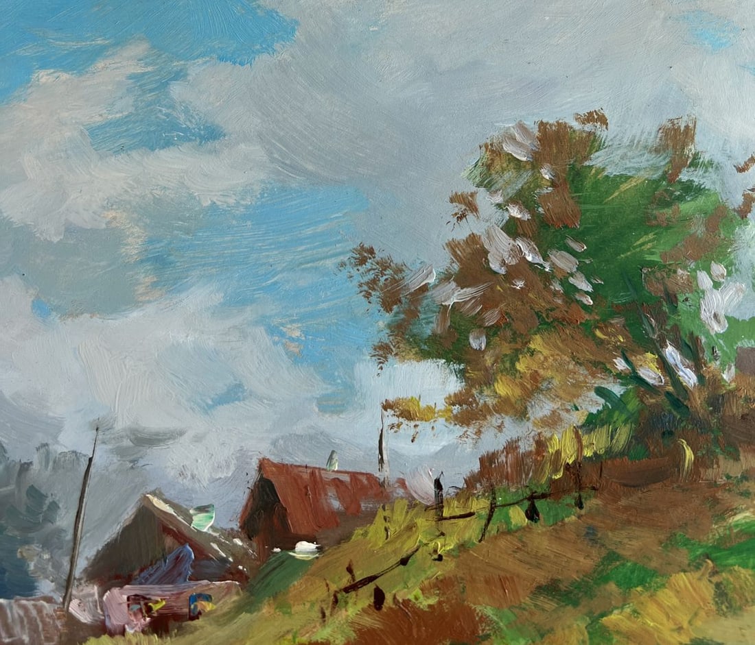Oil painting The river carries village dreams Yuriy Suprunchuk - 5