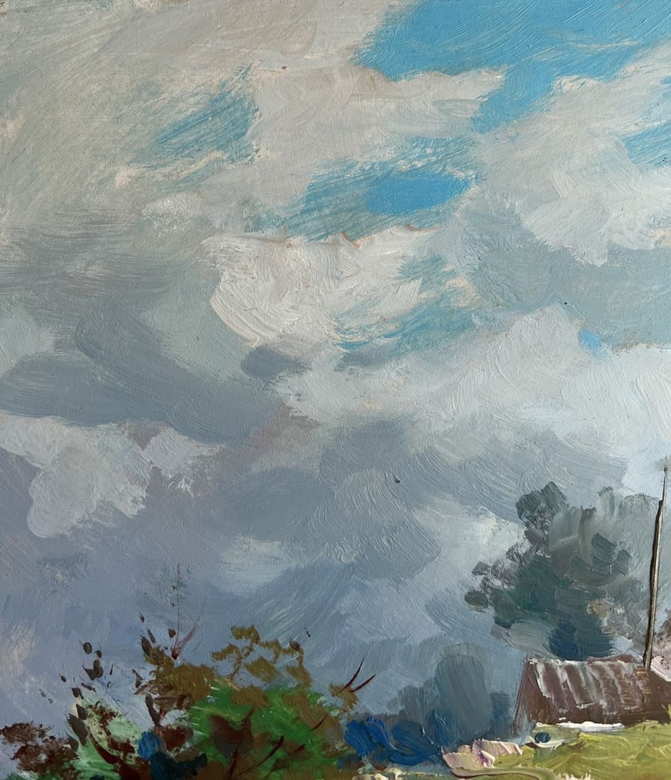 Oil painting The river carries village dreams Yuriy Suprunchuk - 6