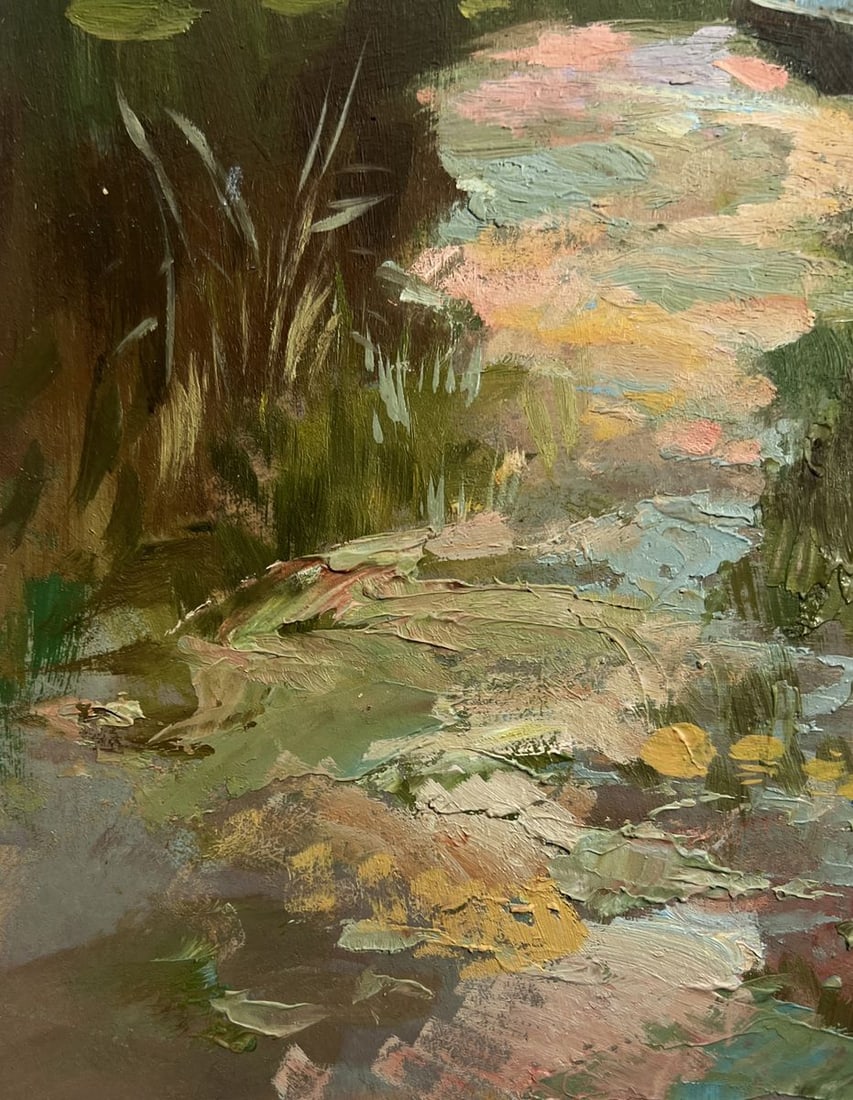 Oil painting Sunny warm day by the river Yuriy Suprunchuk - 7