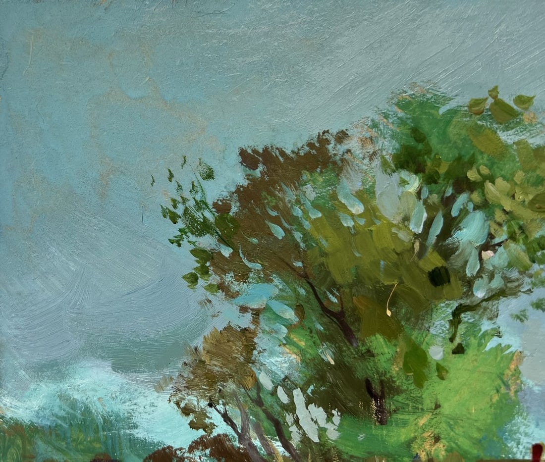 Oil painting On the outskirts of the village Yuriy Suprunchuk - 4
