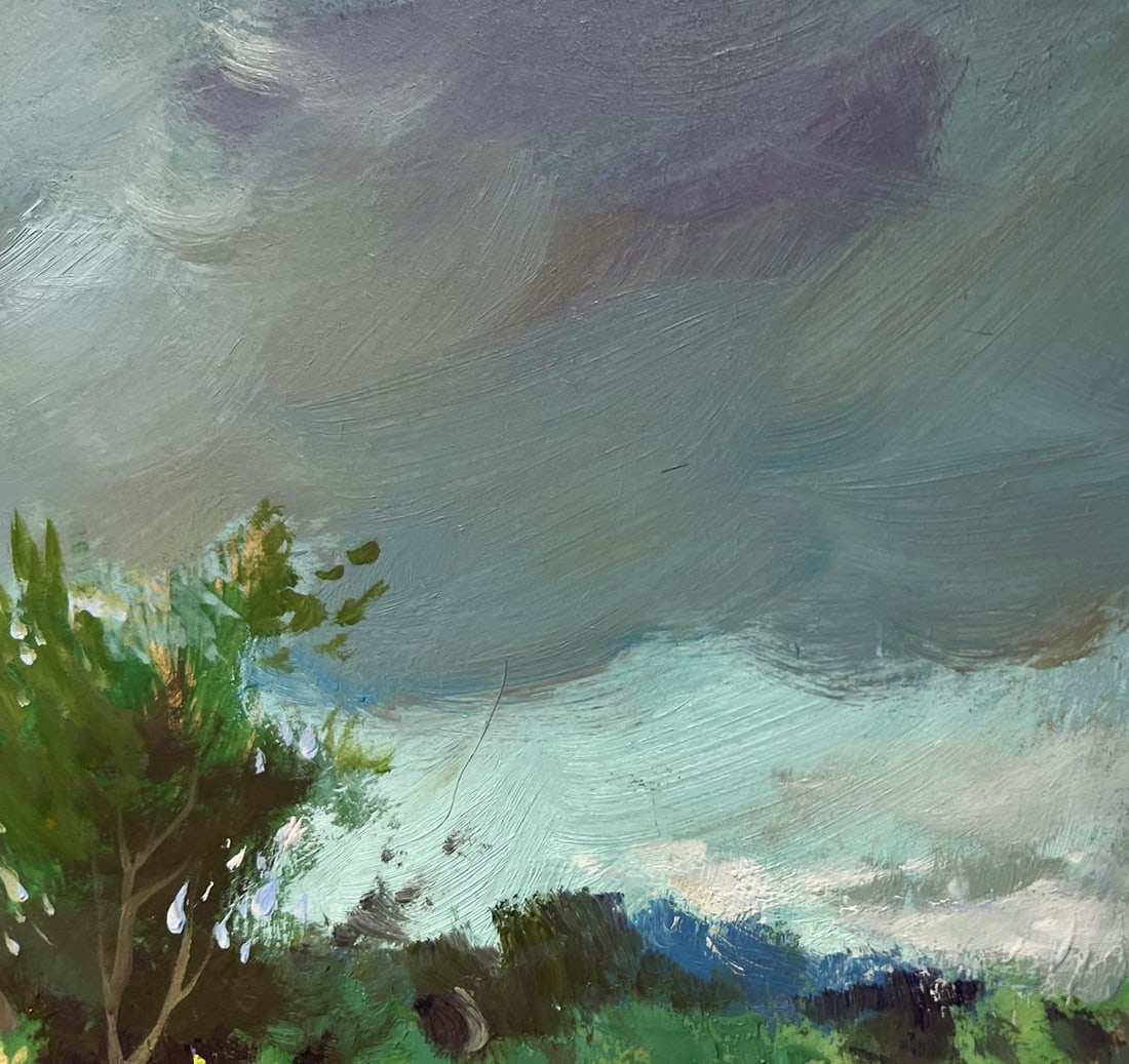 Oil painting On the outskirts of the village Yuriy Suprunchuk - 6