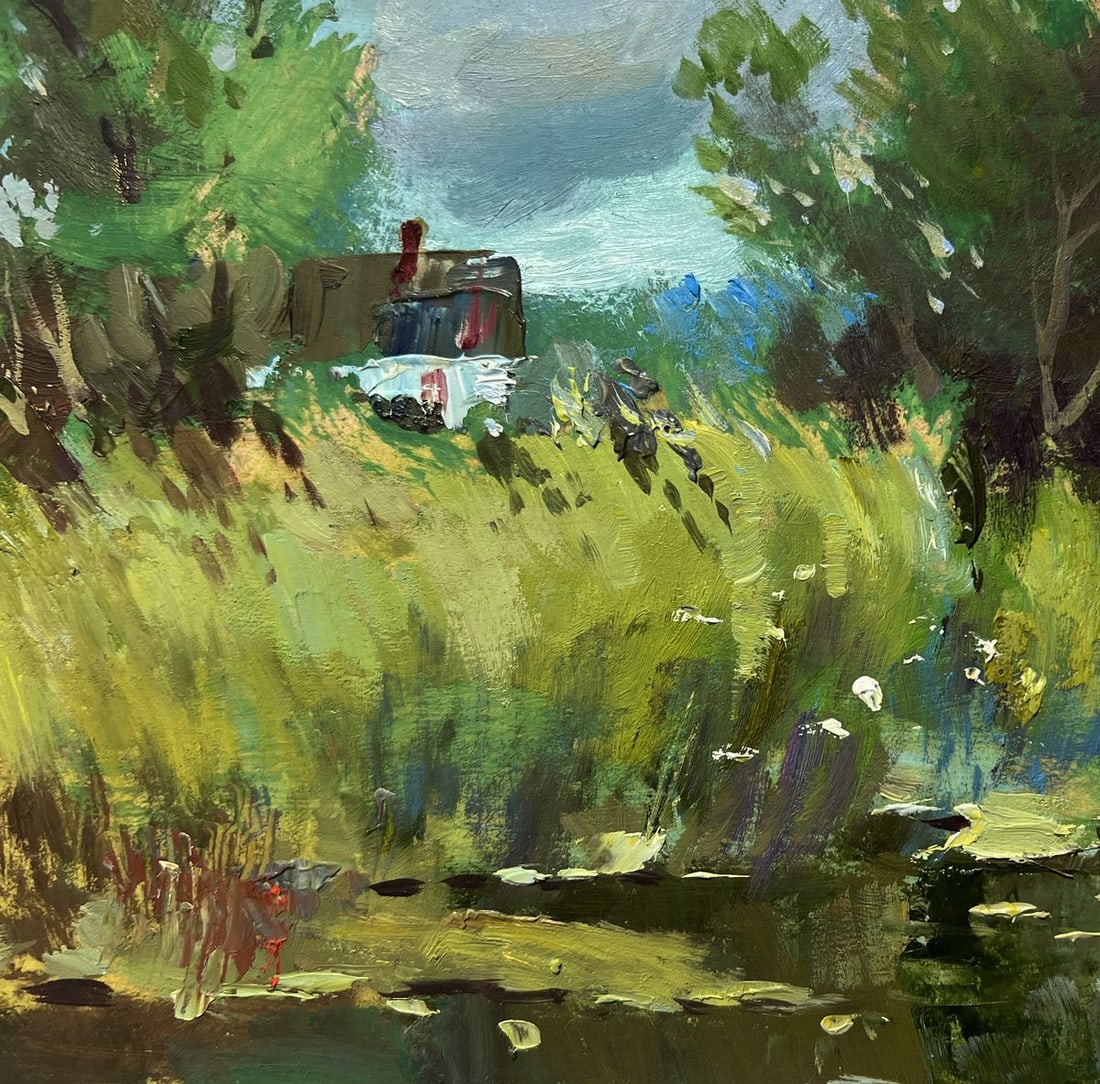 Oil painting On the outskirts of the village Yuriy Suprunchuk - 8