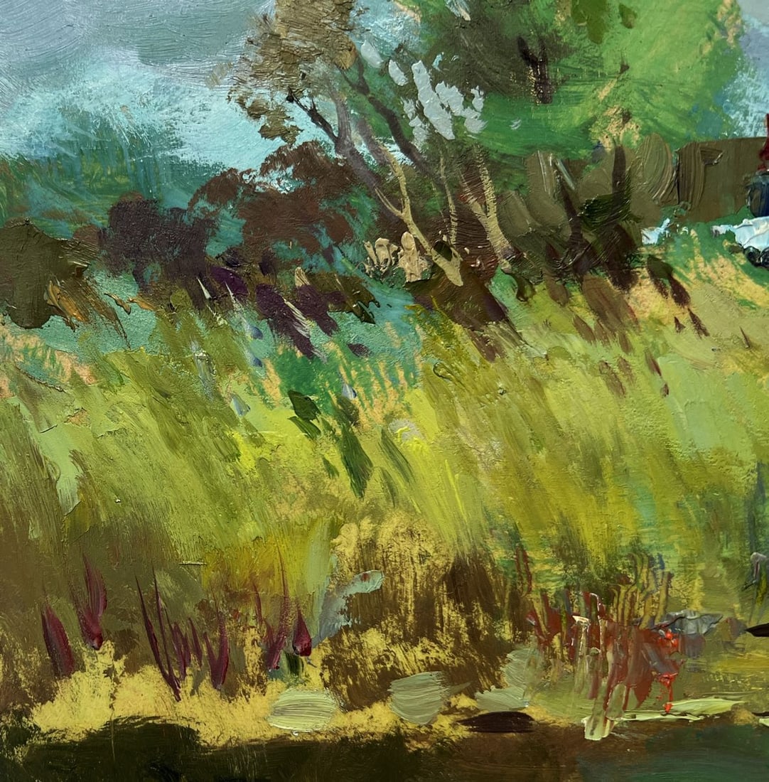 Oil painting On the outskirts of the village Yuriy Suprunchuk - 9