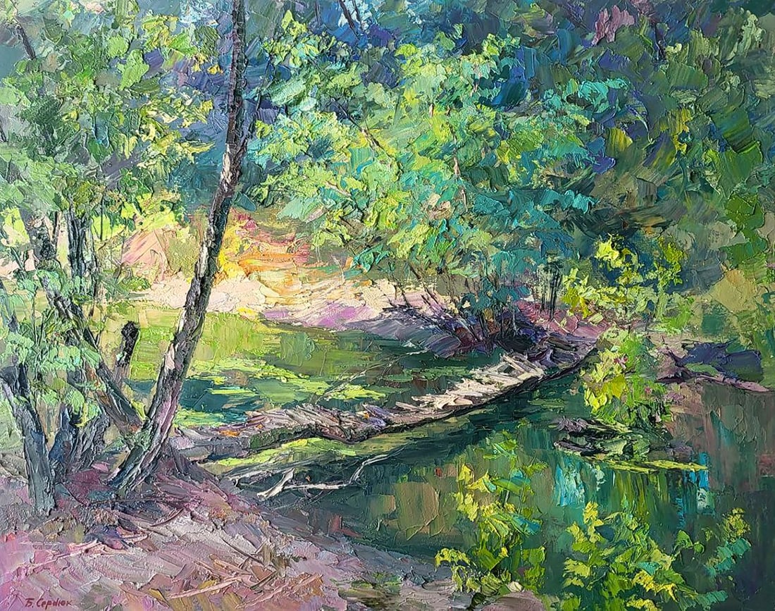 Oil painting Bridge over the river Boris Serdyuk (1 of 7)