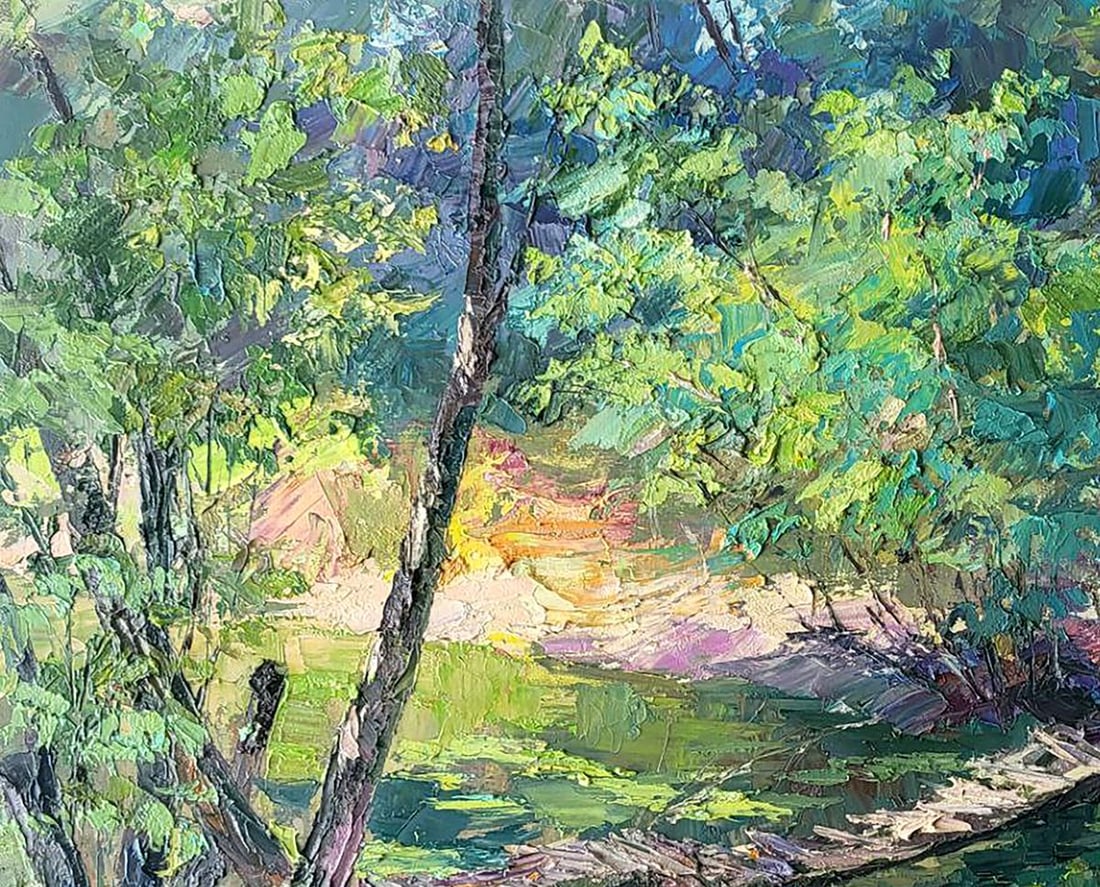 Oil painting Bridge over the river Boris Serdyuk - 4