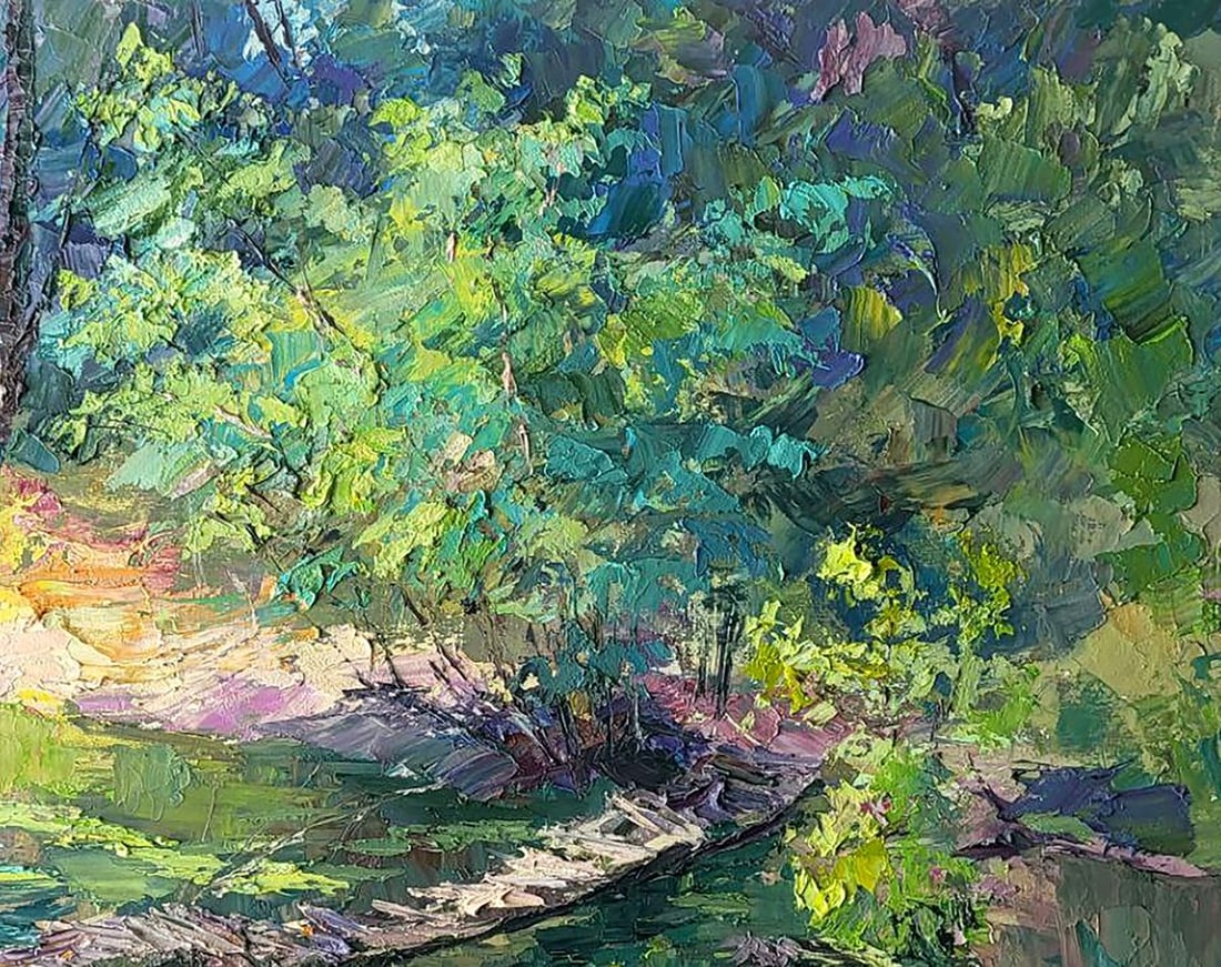 Oil painting Bridge over the river Boris Serdyuk - 5