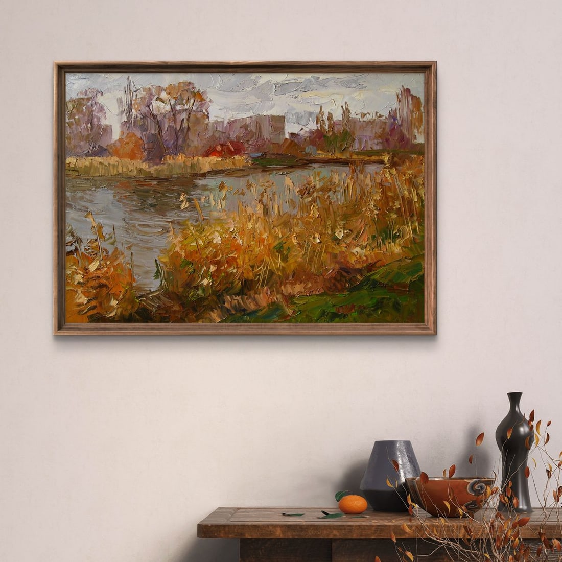 Oil painting Autumn river Boris Serdyuk - 3