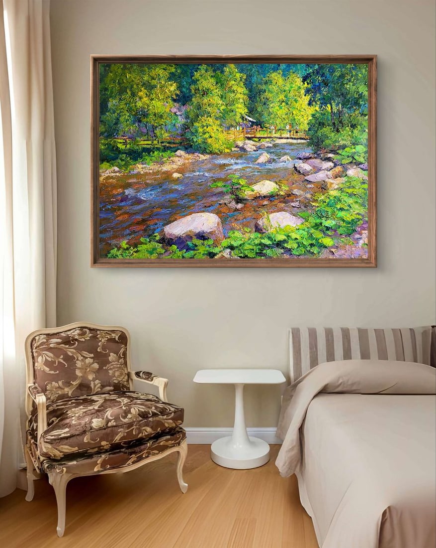 Oil painting April morning at the temple Boris Serdyuk - 2