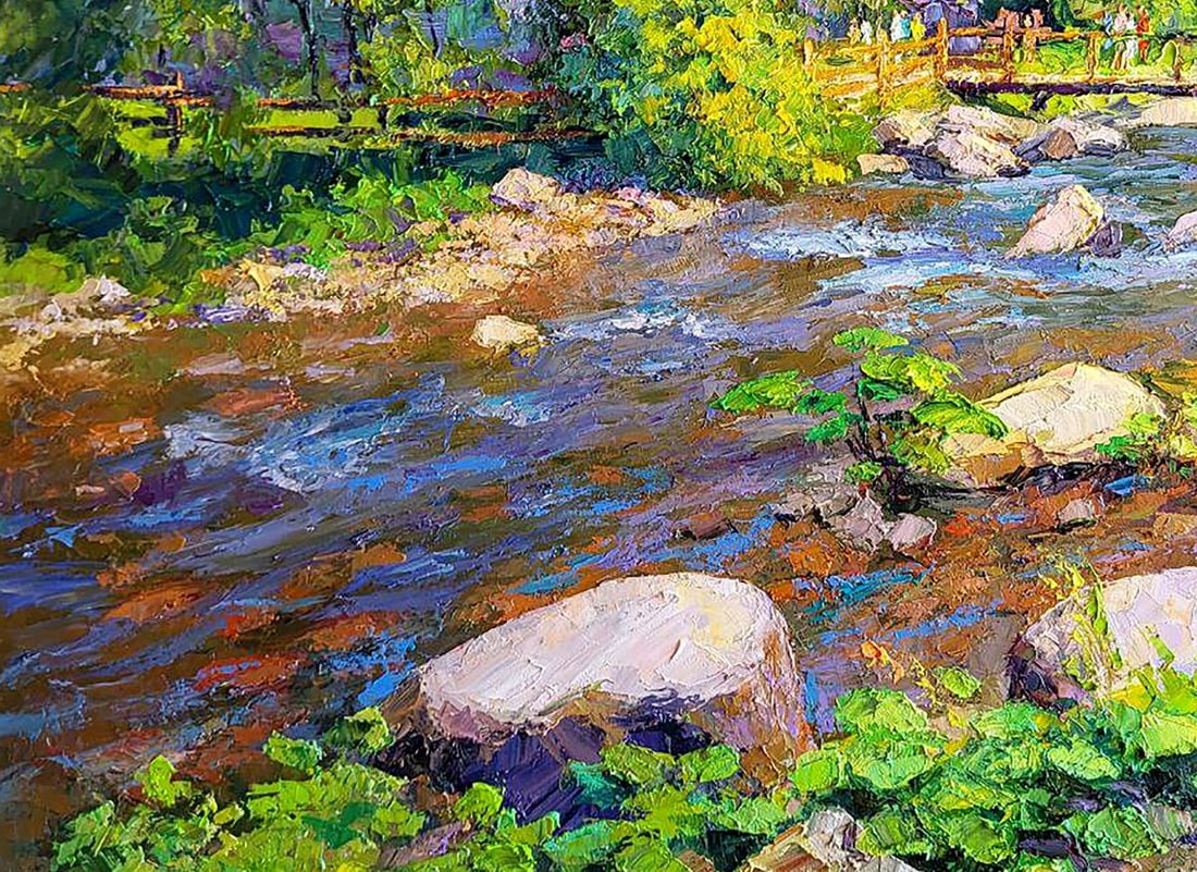 Oil painting April morning at the temple Boris Serdyuk - 6