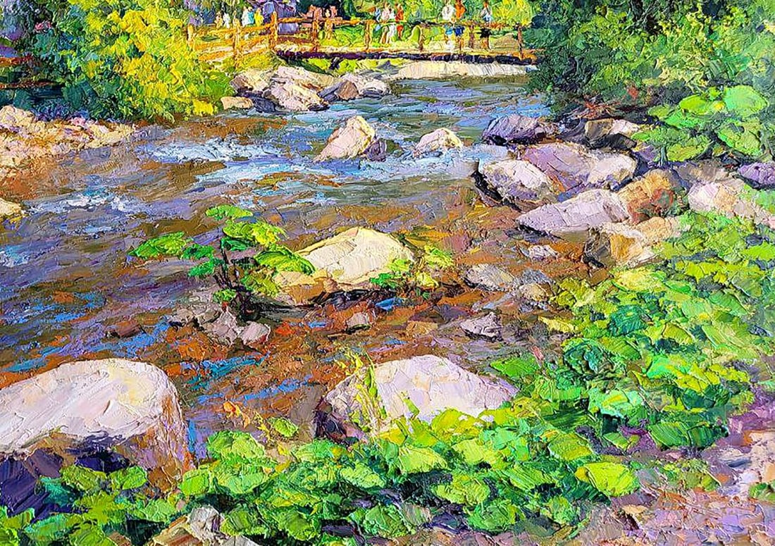 Oil painting April morning at the temple Boris Serdyuk - 7