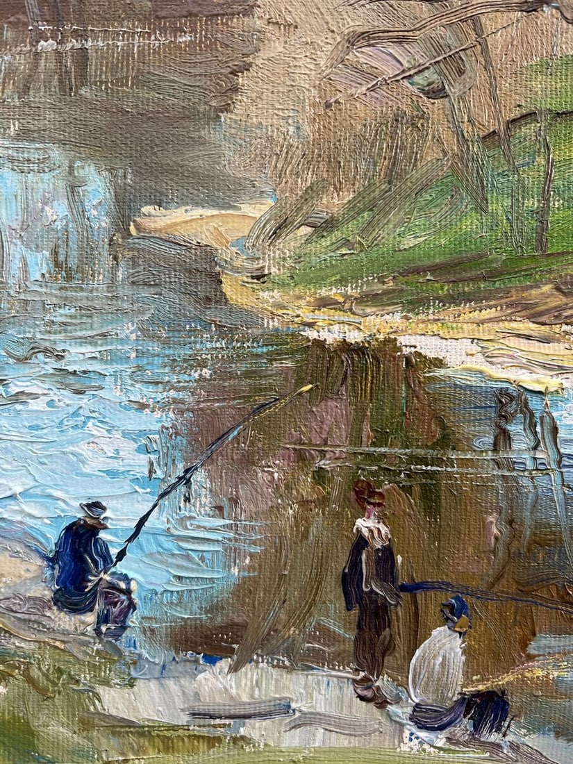 Oil painting April on the river V. Mishurovsky - 5