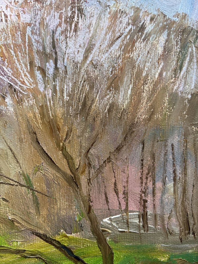 Oil painting April on the river V. Mishurovsky - 6