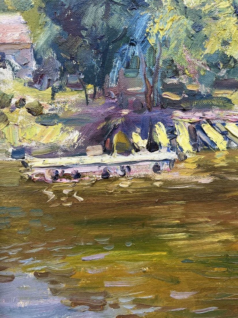 Oil painting In the summer park V. Mishurovsky - 2