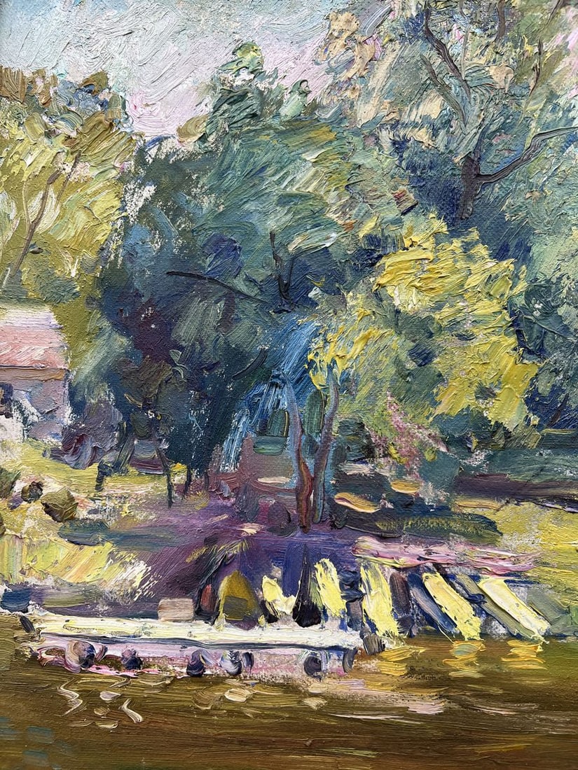 Oil painting In the summer park V. Mishurovsky - 3