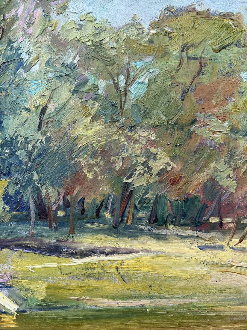 Oil painting In the summer park V. Mishurovsky - 4