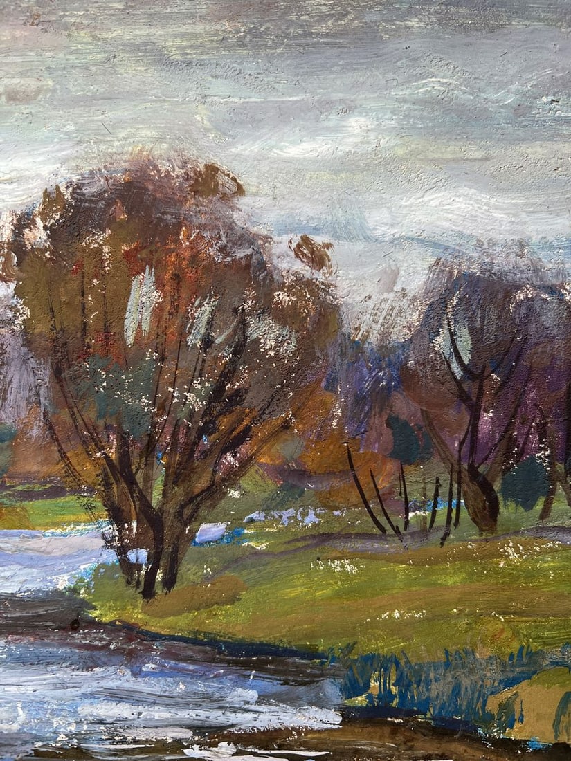 Oil painting Autumn on the river V. Mishurovsky - 7