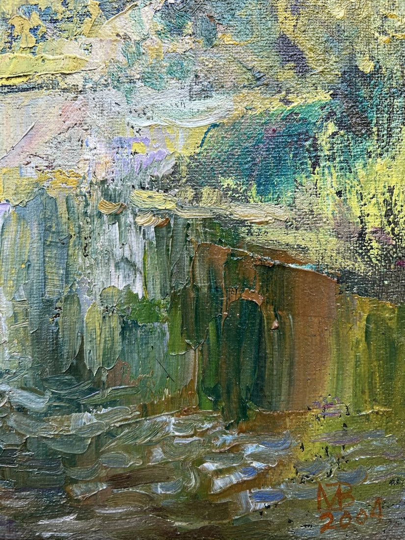 Oil painting Summer morning by the river V. Mishurovsky - 3