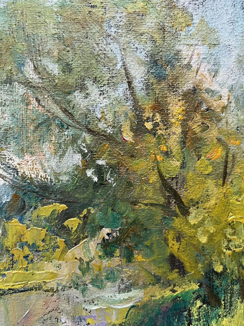 Oil painting Summer morning by the river V. Mishurovsky - 8