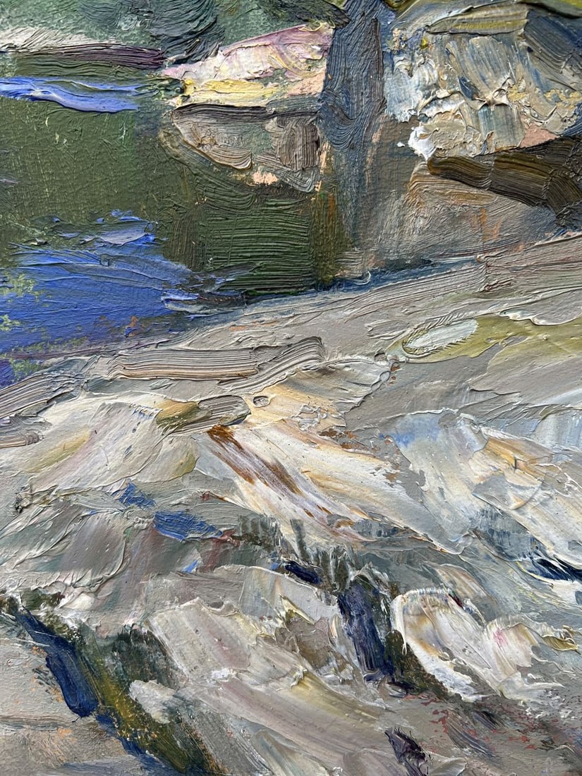 Oil painting Bridge over the river V. Mishurovsky - 4