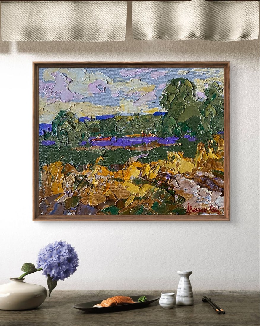 Oil painting Small river Alex Kalenyuk - 2
