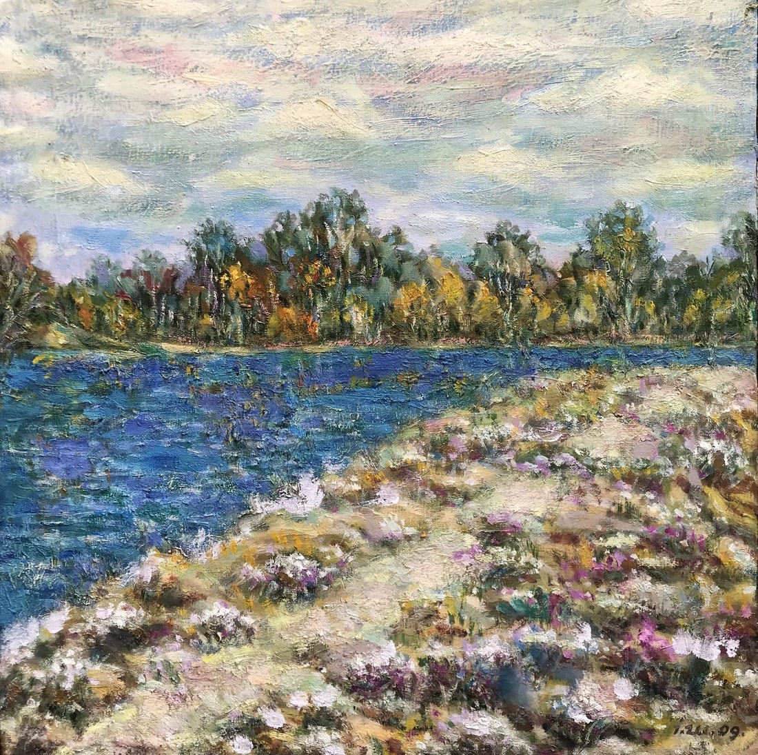 Oil painting Basa tract Shapoval Ivan Leontyevich: NoAAA2962"The Bass Tract" is an enchanting oil painting that captures the serene beauty of a landscape. In this captivating artwork, the viewer is transported to a tranquil scene where nature reigns s