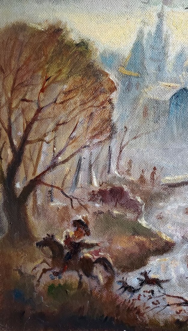 Oil painting Spring hunting Litvinov Daniil Olegovich - 3