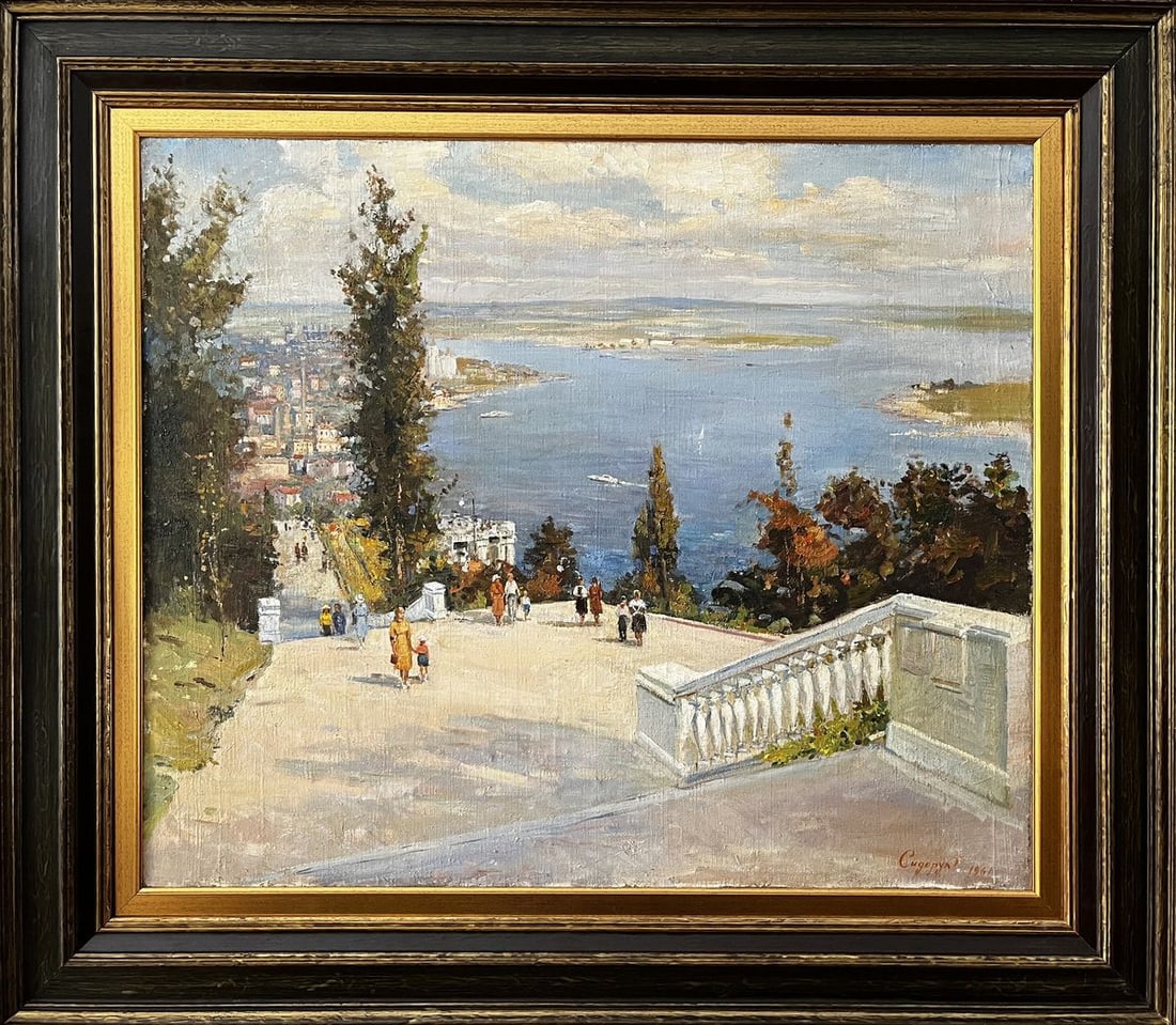 Oil painting Odessa is a delightful city Sidoruk Volodymyr Fedorovich: NoVerne 371*** ABOUT THIS PAINTING **** TITLE: "Odessa is a delightful city"* ARTISTS: Sidoruk Volodymyr Fedorovich* SIZE: 70x84 cm/'27.55x33.07 inches', Frame size: 90x105 cm/'35.43x41.33 inches'*