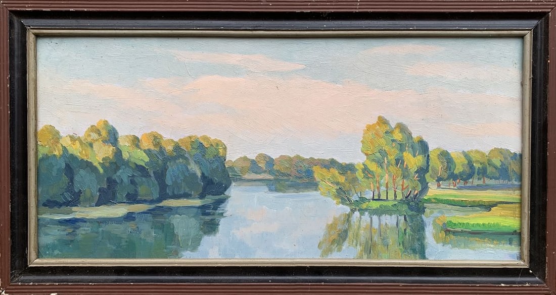 Oil painting Warm September Dyachenko Vladimir Nikolaevich: No1683*** ABOUT THIS PAINTING **** TITLE: "Warm September"* ARTISTS: Dyachenko Vladimir Nikolaevich* SIZE: 32x70 cm/'12.59x27.55 inches' * MEDIUM: oil, cardboard* HAND PAINTED: Original painting from