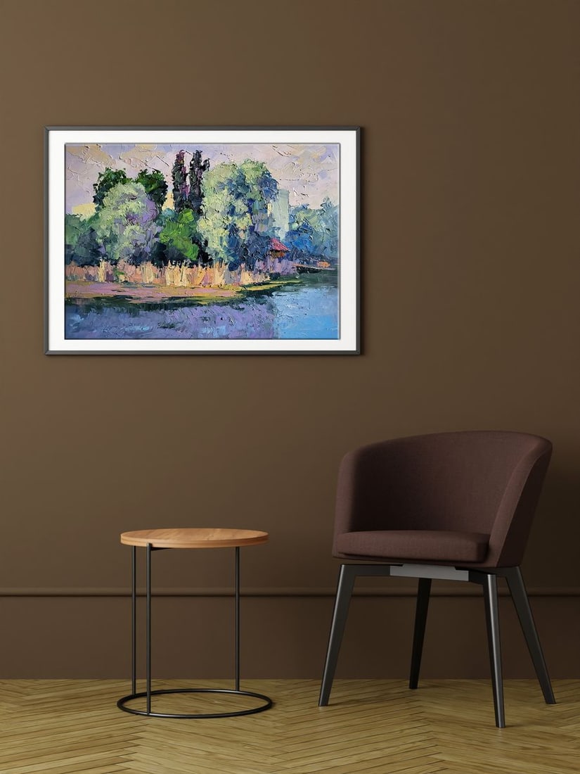 Oil painting By the river Serdyuk Boris Petrovich - 2