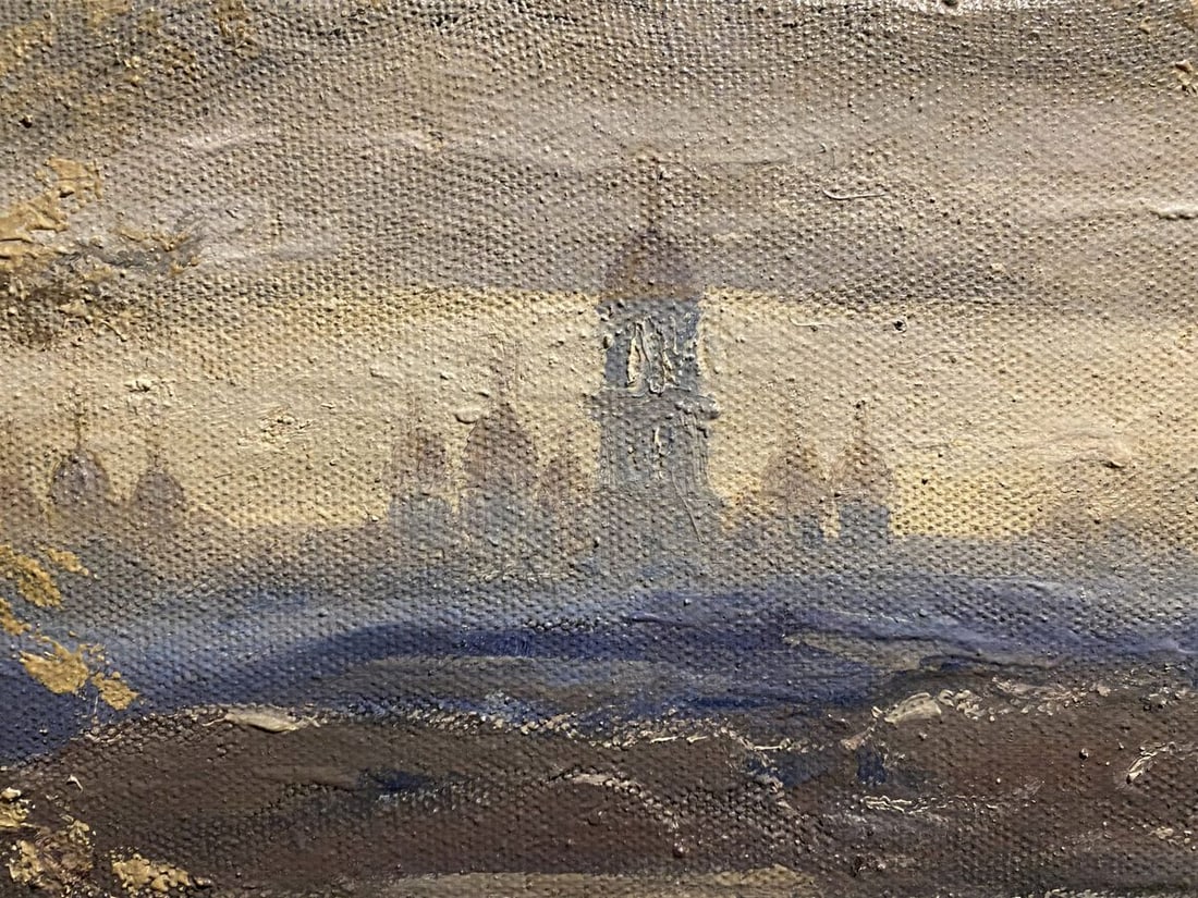 Oil painting On the river bank Anatoly Shariy - 2