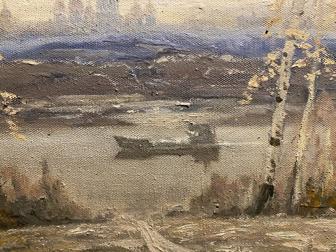 Oil painting On the river bank Anatoly Shariy - 3