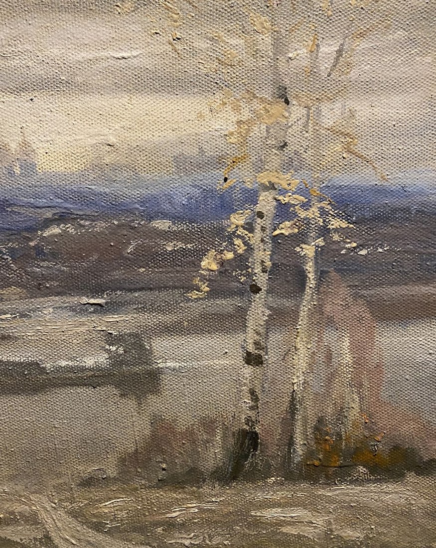 Oil painting On the river bank Anatoly Shariy - 4