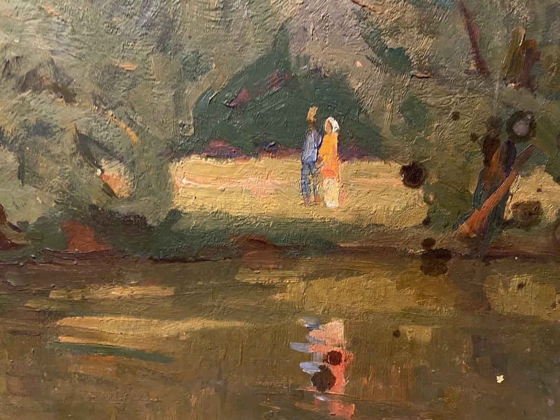 Oil painting Walk near the river Nikolai Bortnikov - 2