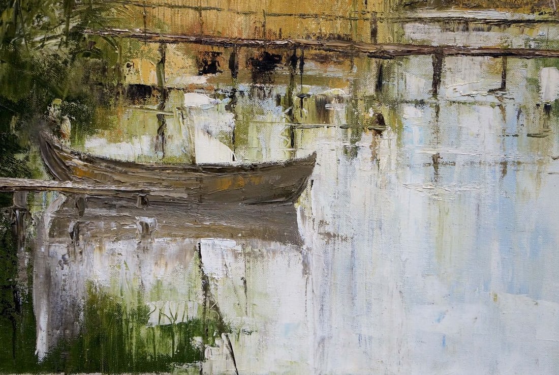 Oil painting Bridge to the village Merkulov Valentin Nikolaevich - 2