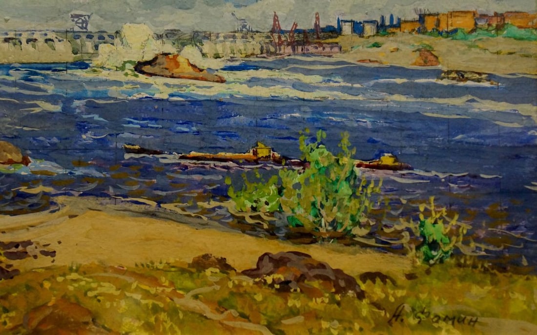 Oil painting Dam Fomin Anatoly Nikiforovich - 6