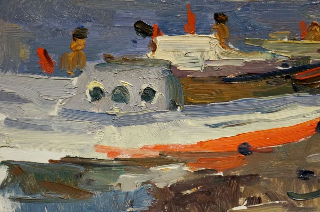Oil painting Boat dock Maksimenko Alexander Grigorievich - 2