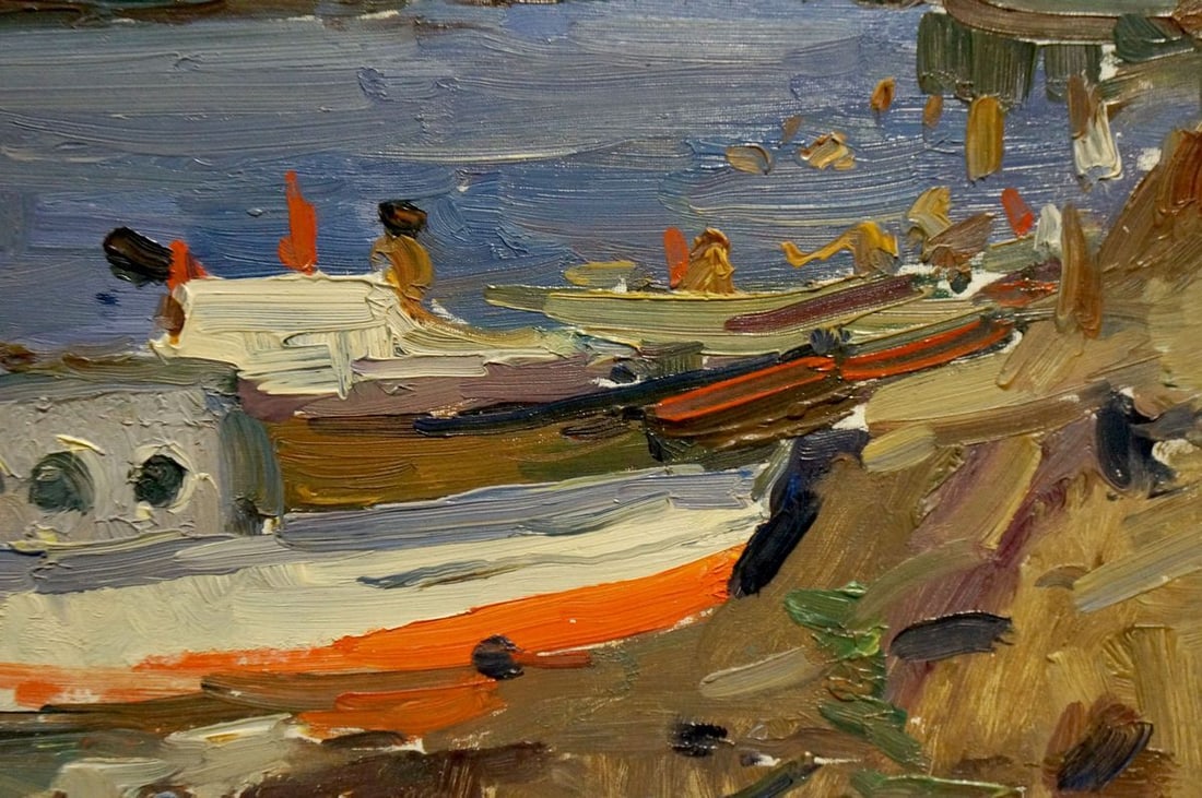 Oil painting Boat dock Maksimenko Alexander Grigorievich - 6