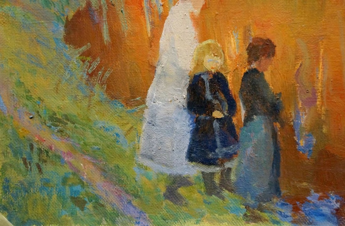 Oil painting People by the river Titarenko Maria Anatolyevna - 2