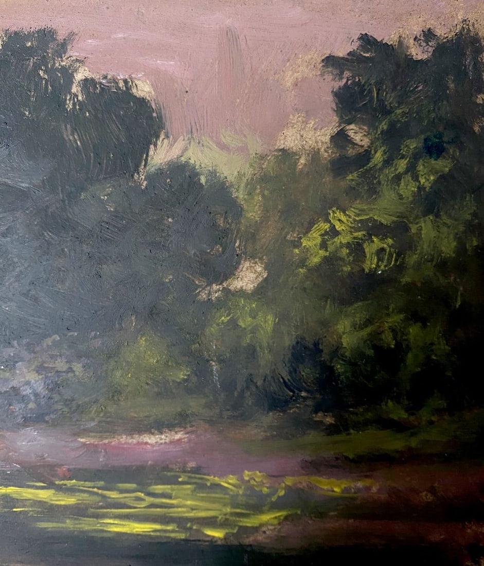 Oil painting Evening on the river Alexander Arkadievich Litvinov - 2