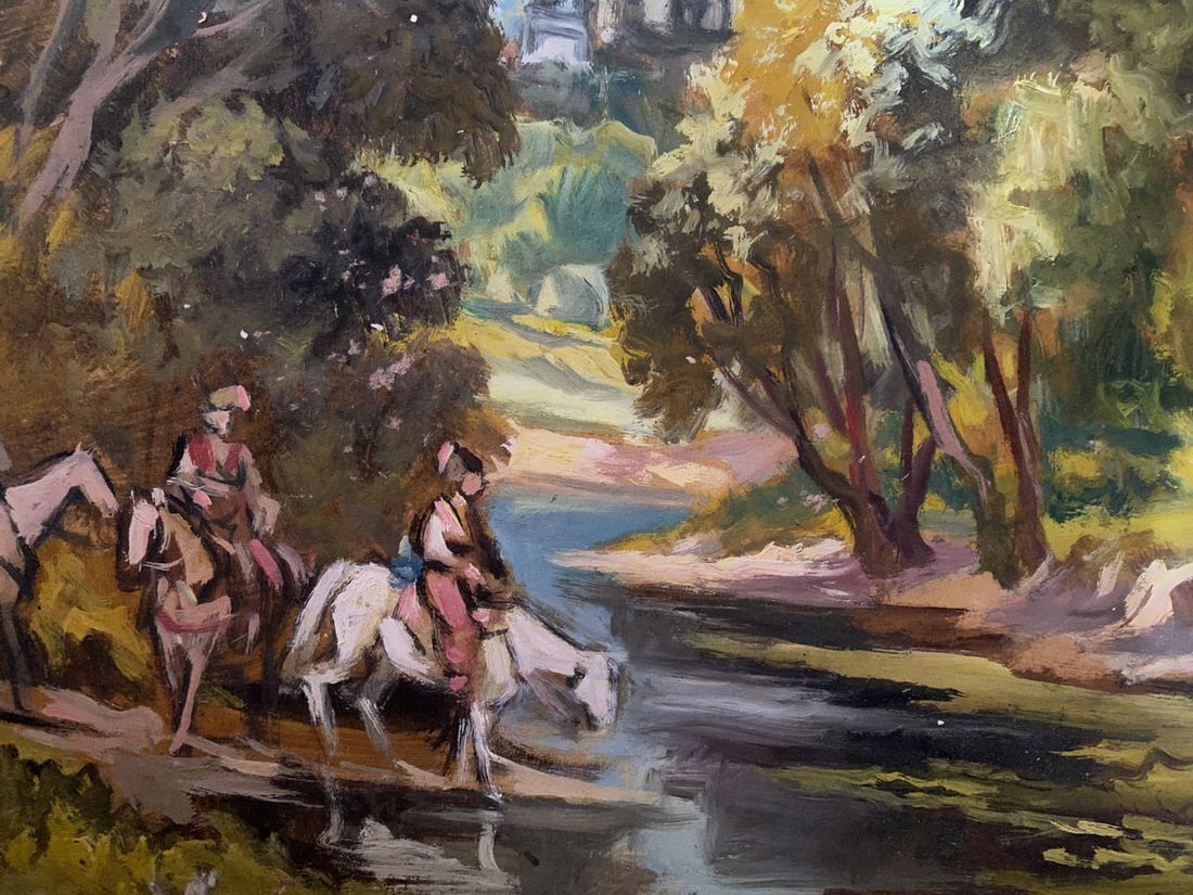 Oil painting By the ford Alexander Arkadievich Litvinov - 3