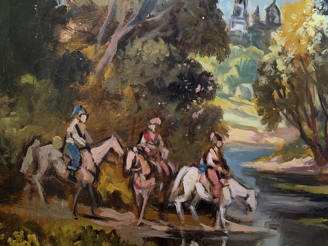 Oil painting By the ford Alexander Arkadievich Litvinov - 4