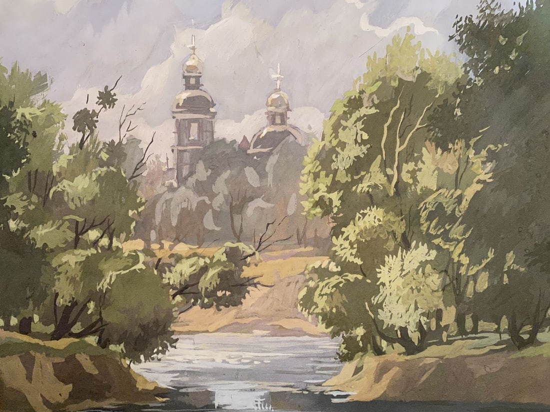 Oil painting Monastery Alexander Arkadievich Litvinov - 2