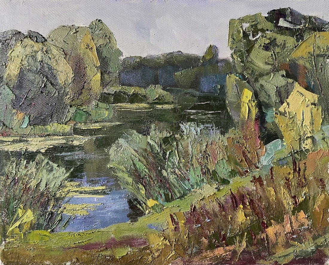 Oil painting Summer coast Kapotenko Ivan Ivanovich: NoGap 36 *** ABOUT THIS PAINTING *** * TITLE: "Summer coast" * ARTISTS: Kapotenko Ivan Ivanovich * SIZE: 40x50 cm/'15.74x19.68 inches' * MEDIUM: oil, canvas * HAND PAINTED: Original painting from our 