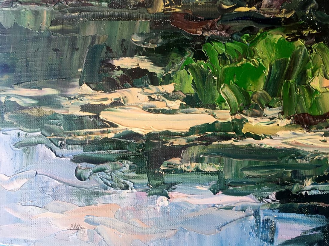 Oil painting River in the forest Alexander Nikolaevich Cherednichenko - 10