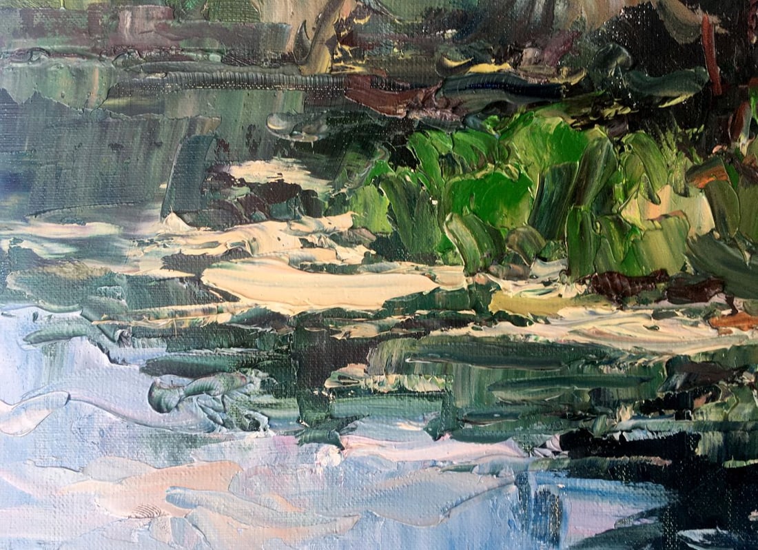 Oil painting River in the forest Alexander Nikolaevich Cherednichenko - 13