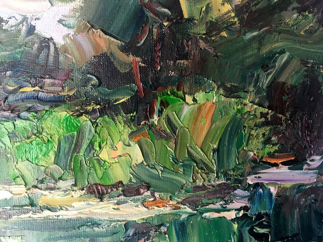 Oil painting River in the forest Alexander Nikolaevich Cherednichenko - 7