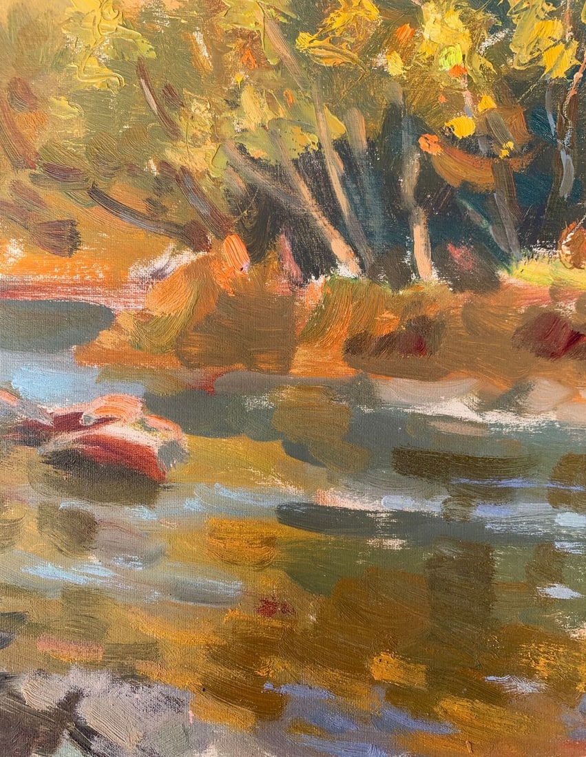 Oil painting Walk in the autumn forest Batrakov Vladimir Grigorievich - 7
